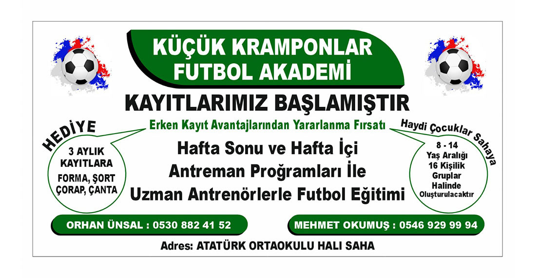 Küçük Kramponlar Yaz Futbol Okulu Kayıtları Başladı